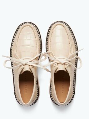 Freda Salvador Willow Lug Snakeskin Moccasin